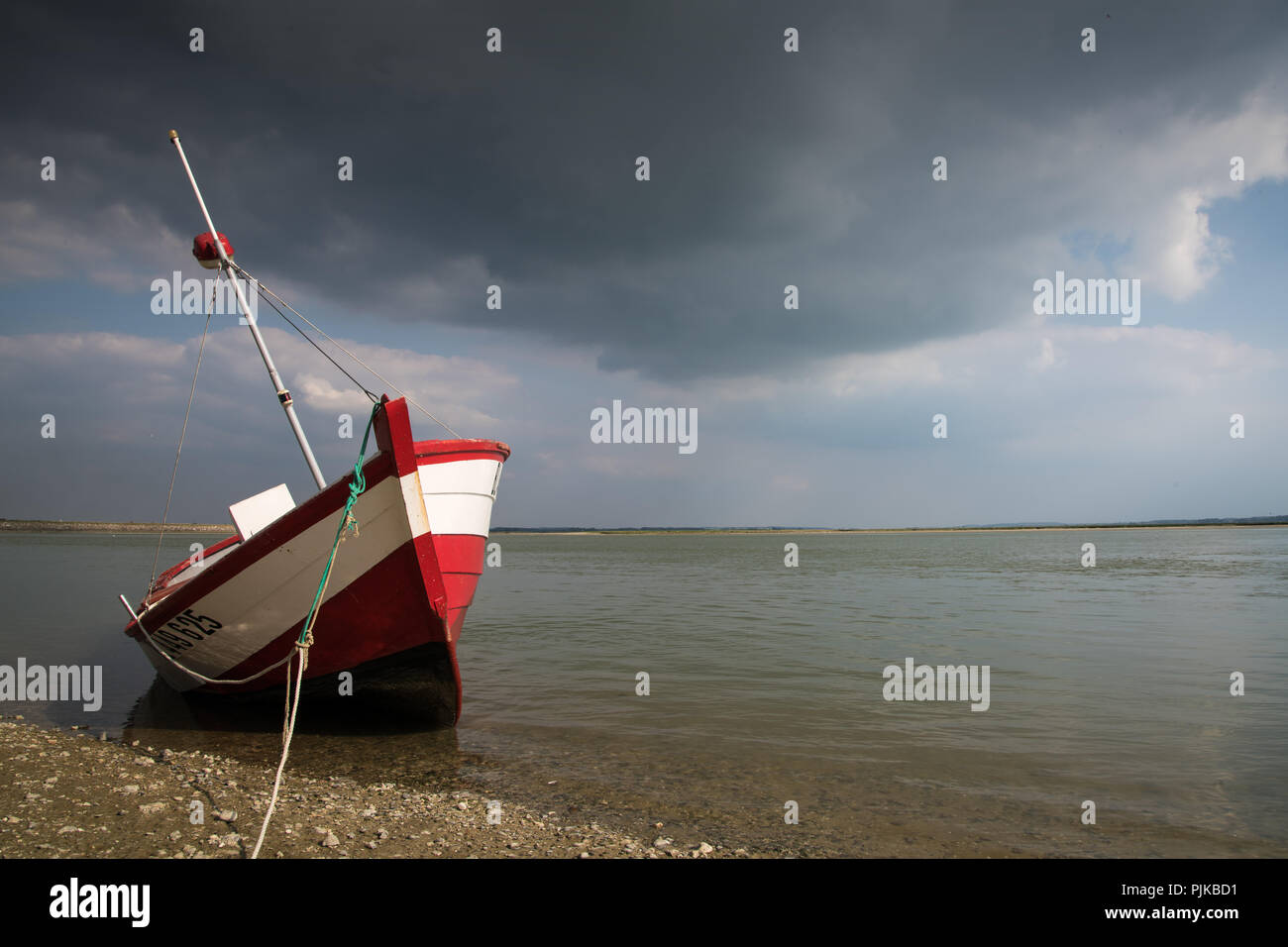 Boat at Baie de Somme Stock Photo