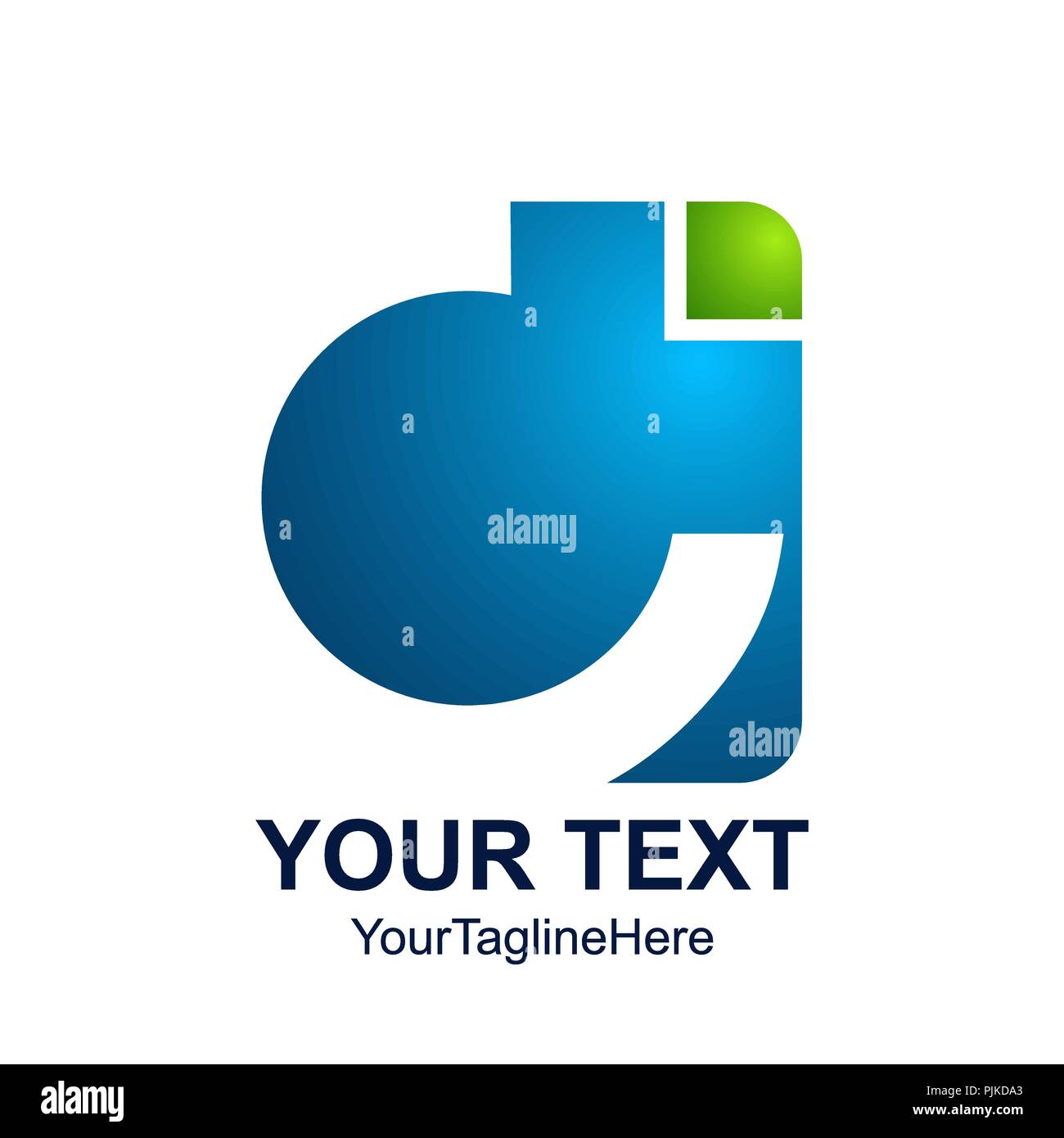 Creative abstract round square vector logo design template element ...