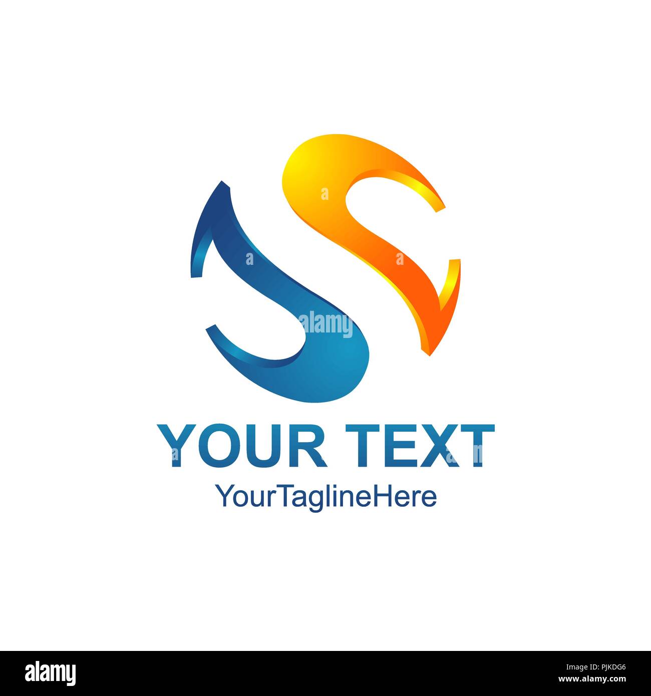 Letter s 3d logo vector illustration template, letter S trend logo vector, creative Letter S letter 3D style logo Stock Vector