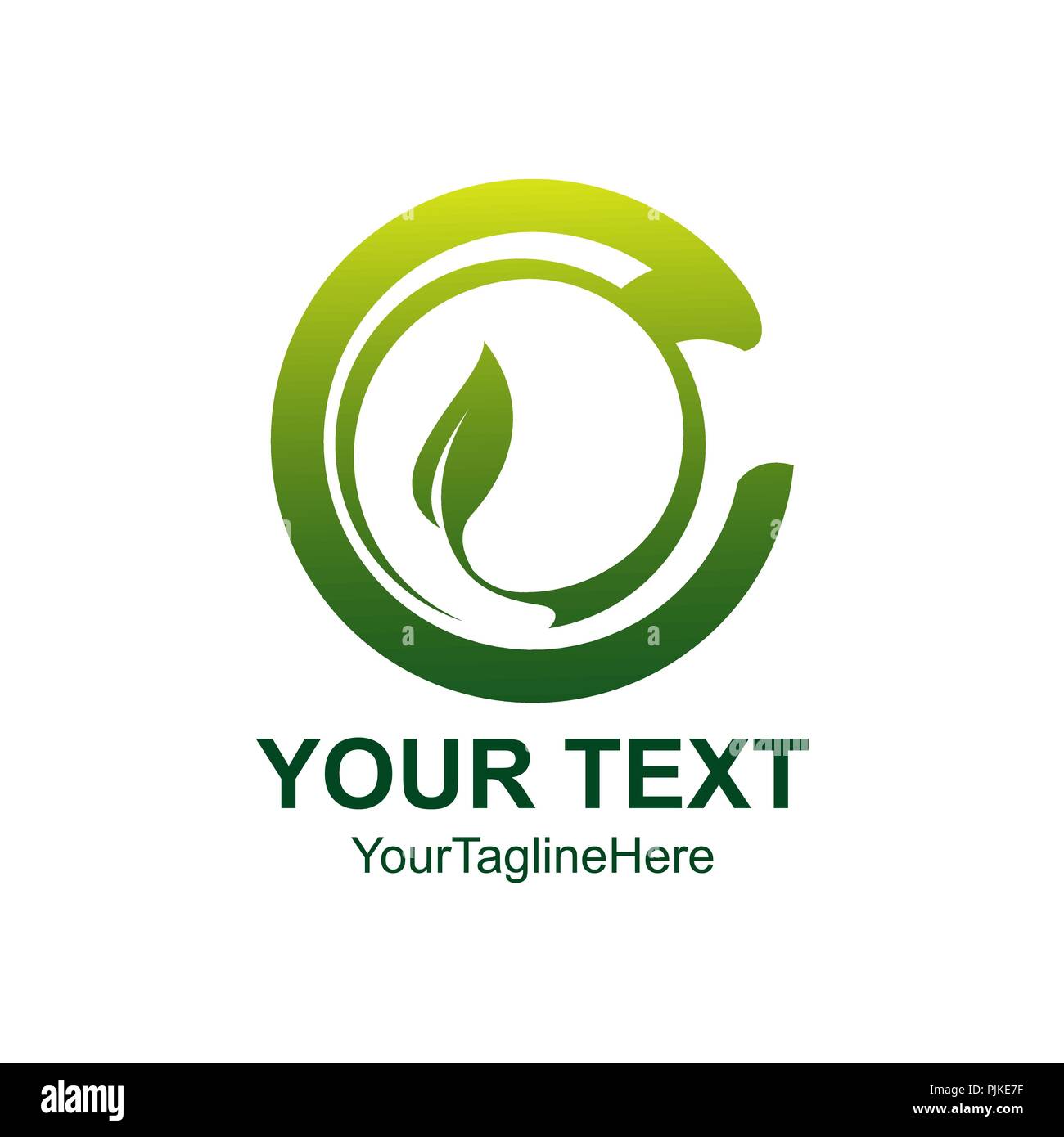 Circle green leaf ecology nature element vector icon. leaf logo and ...