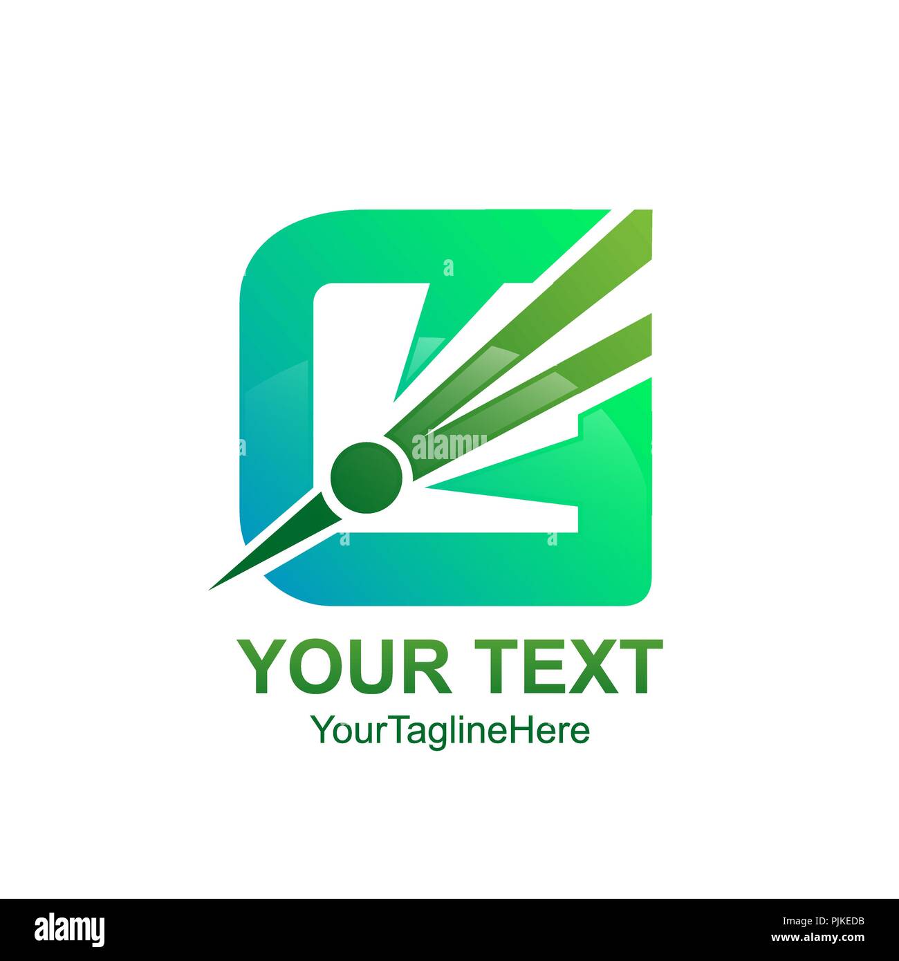 Creative abstract swoosh square vector logo design template element ...