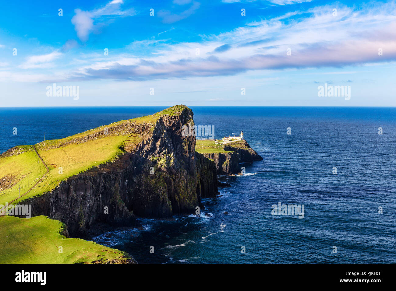 Neist Point Lighthouse, Isle of Skye Stock Photo