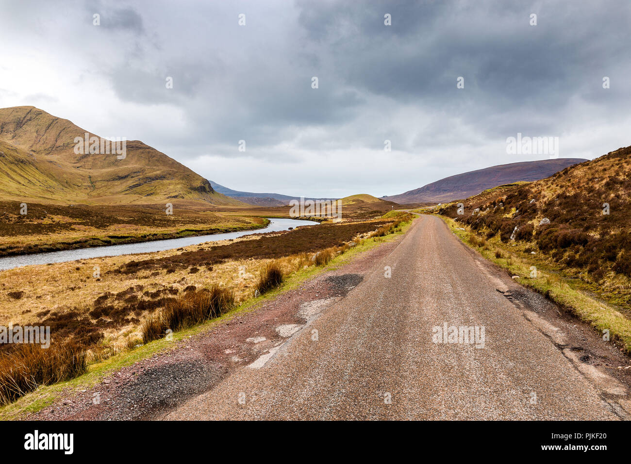 Highland mountain landscape near Durness Stock Photo