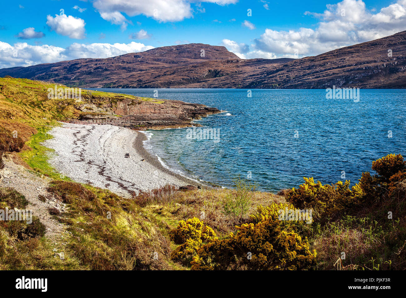 A little beach near the village Rhue Stock Photo