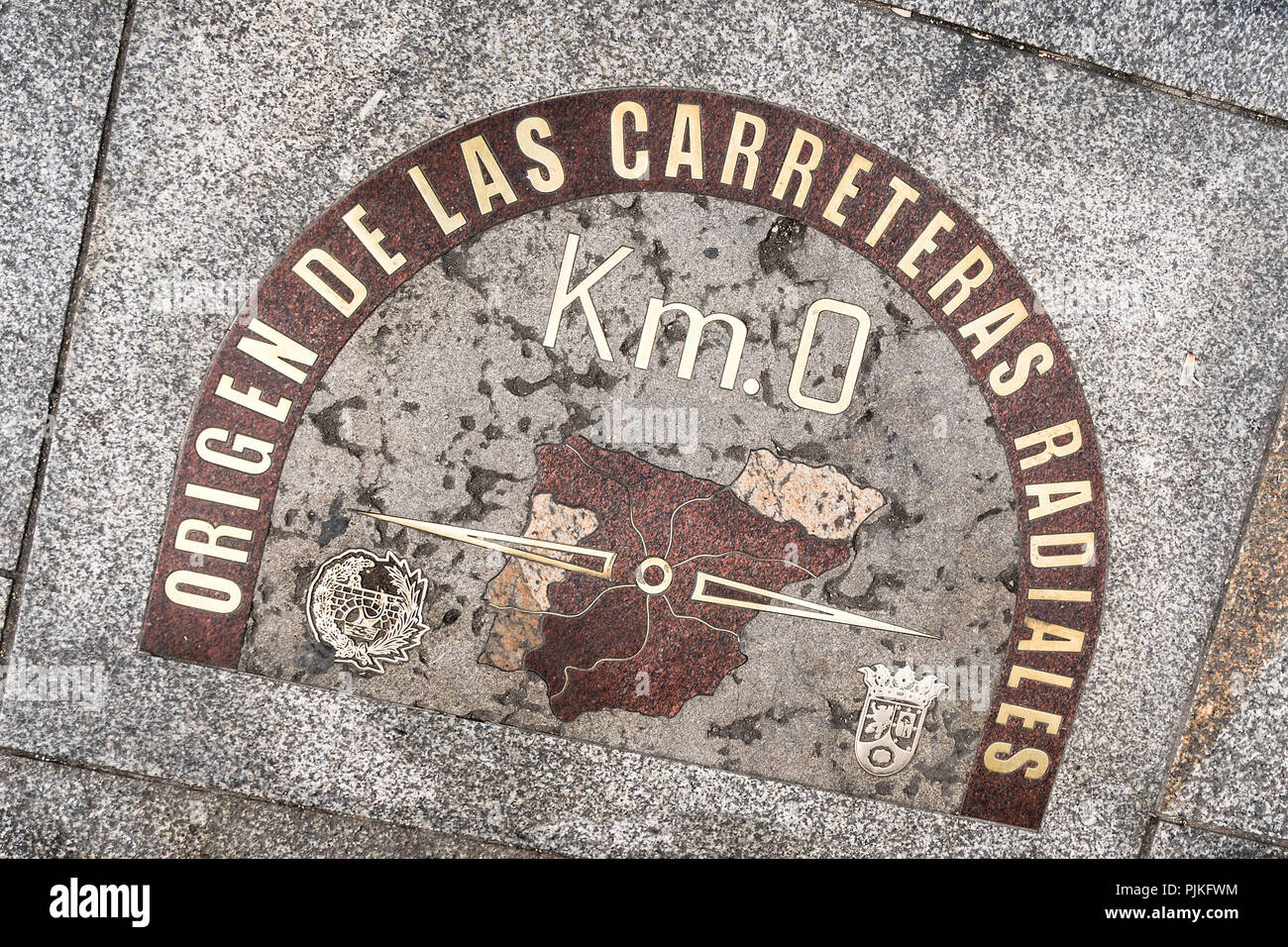 Madrid, Puerta del Sol, Casa de Correos, base plate, kilometer zero