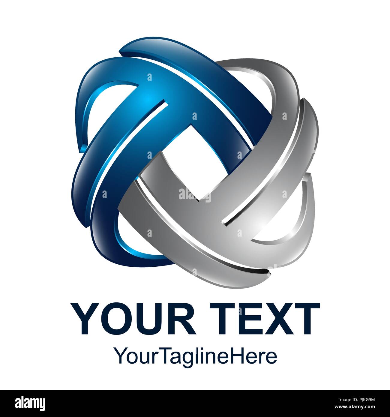 Creative abstract initial letter T vector logo design template element ...