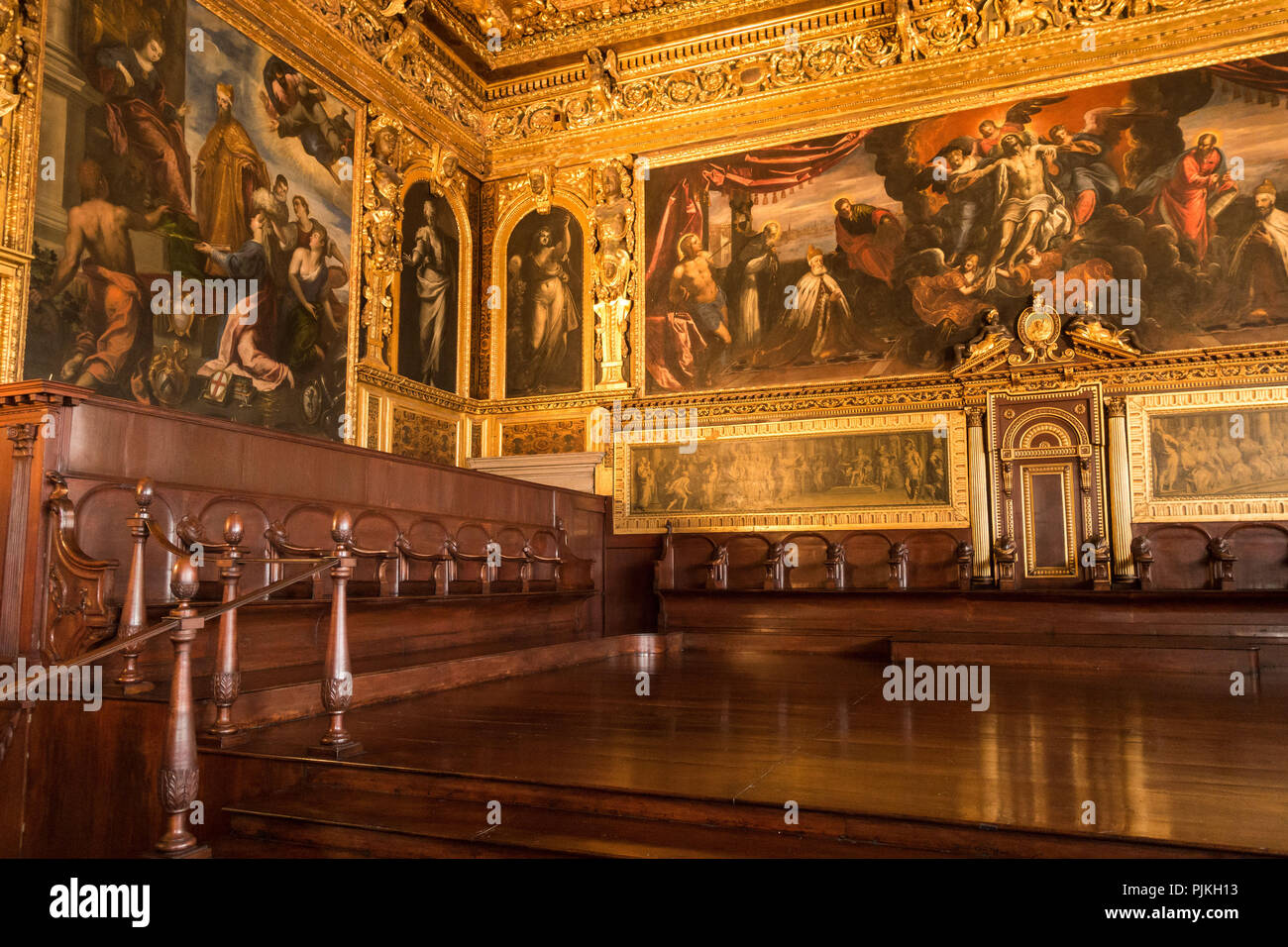 Venice, Doge's Palace, Chamber of the Great Council Stock Photo Alamy