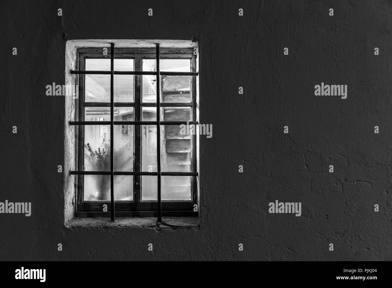 Illuminated window Black and White Stock Photos & Images - Alamy