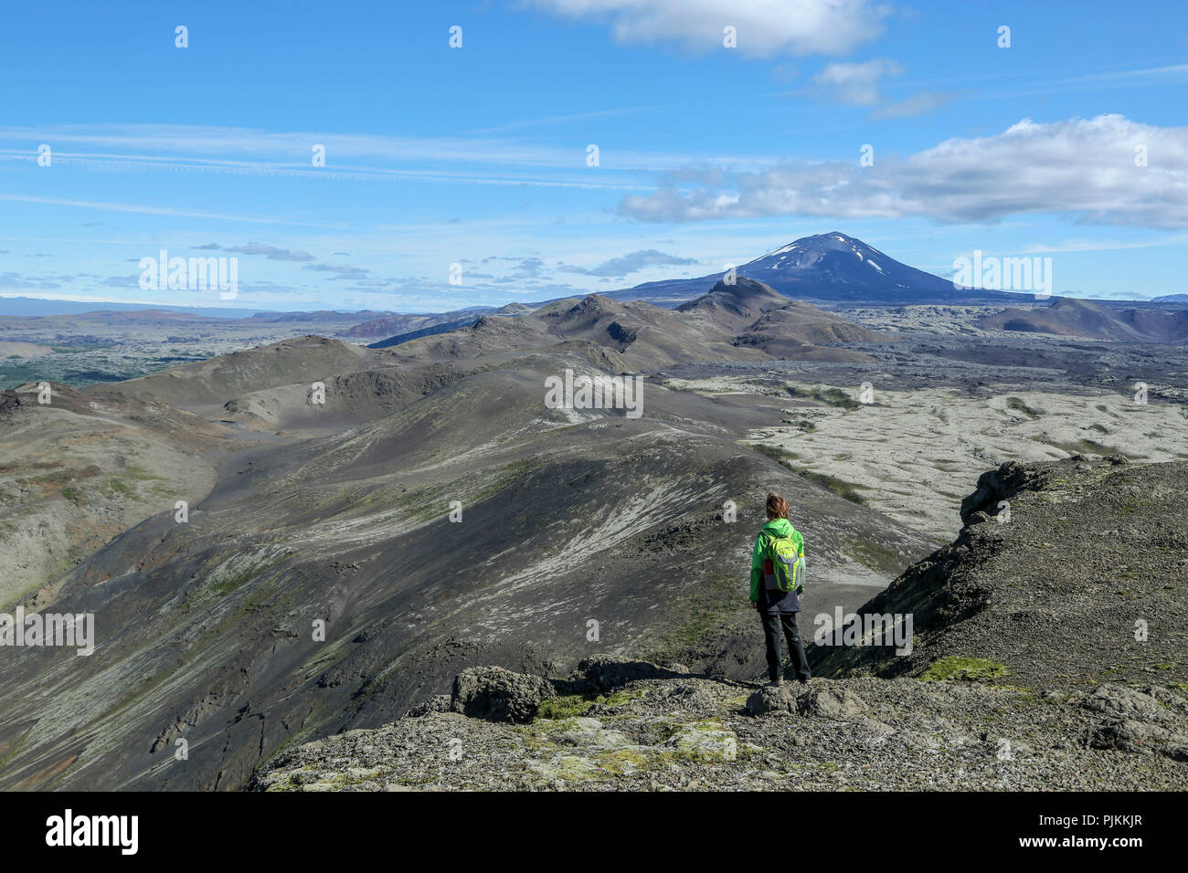 Iceland, hike at the volcano Hekla in South Iceland, Stock Photo
