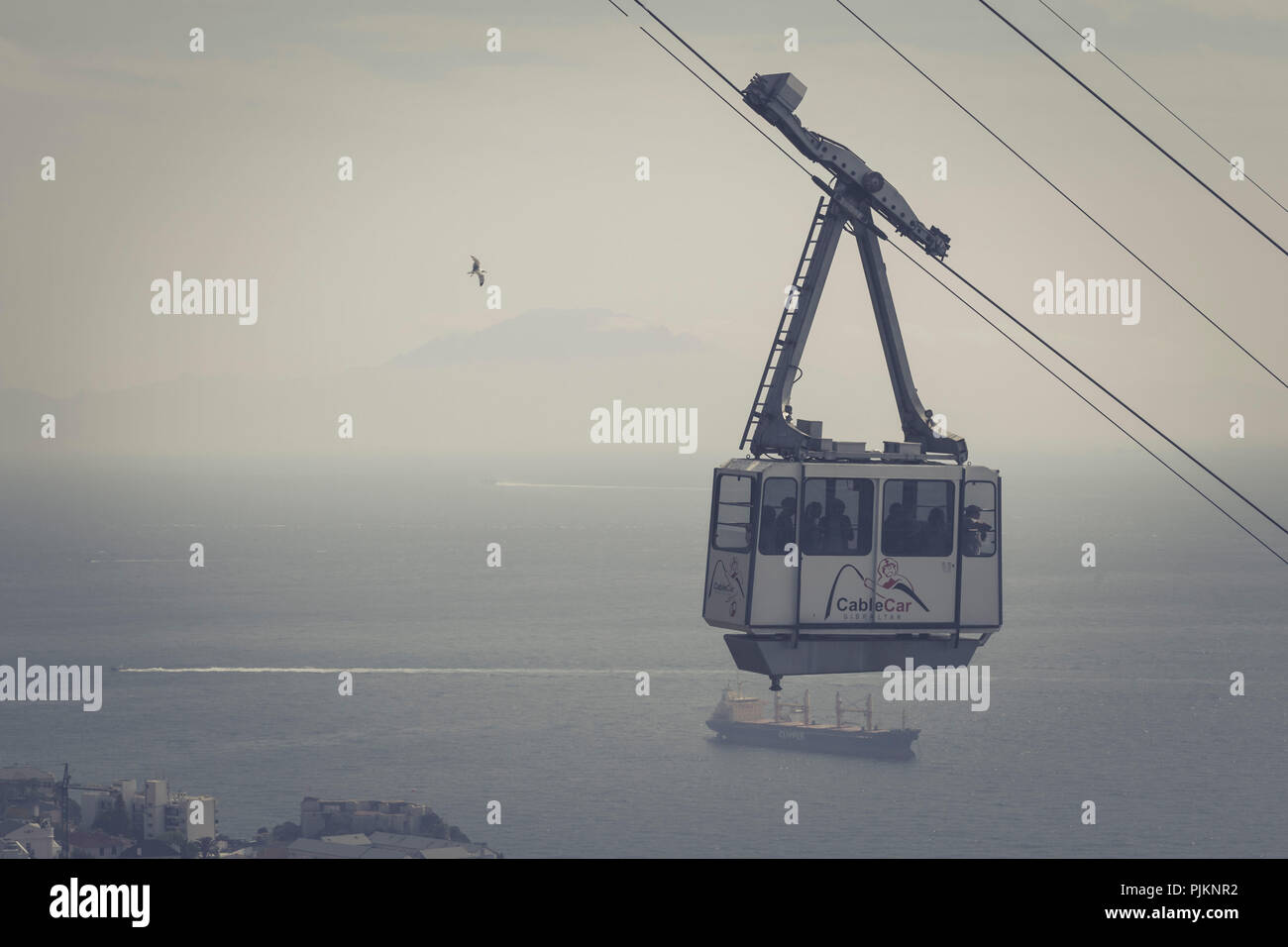 Gibraltar, cable car on the Rock Stock Photo Alamy