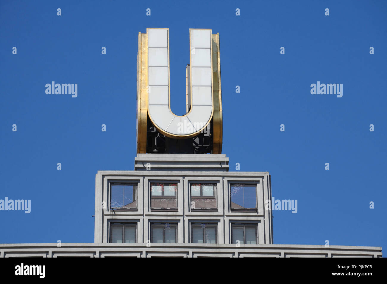 Dortmunder U, U-Tower, former Union Brewery, Art and Culture Center, Dortmund, Ruhr Area, North Rhine-Westphalia, Germany, Europe Stock Photo