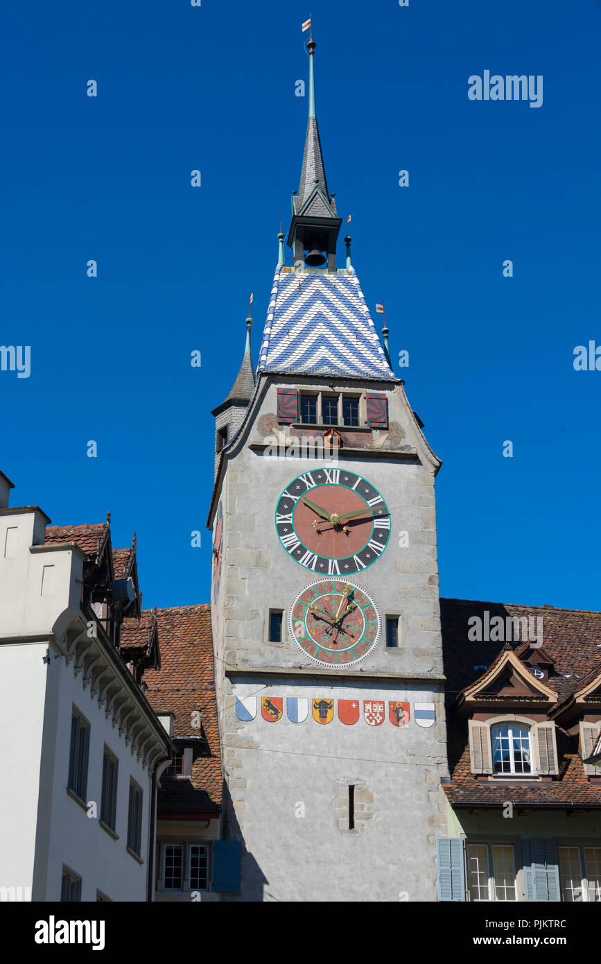 Cityscape with Zytturm, Zug, Lake Zug, Canton Zug, Switzerland Stock ...