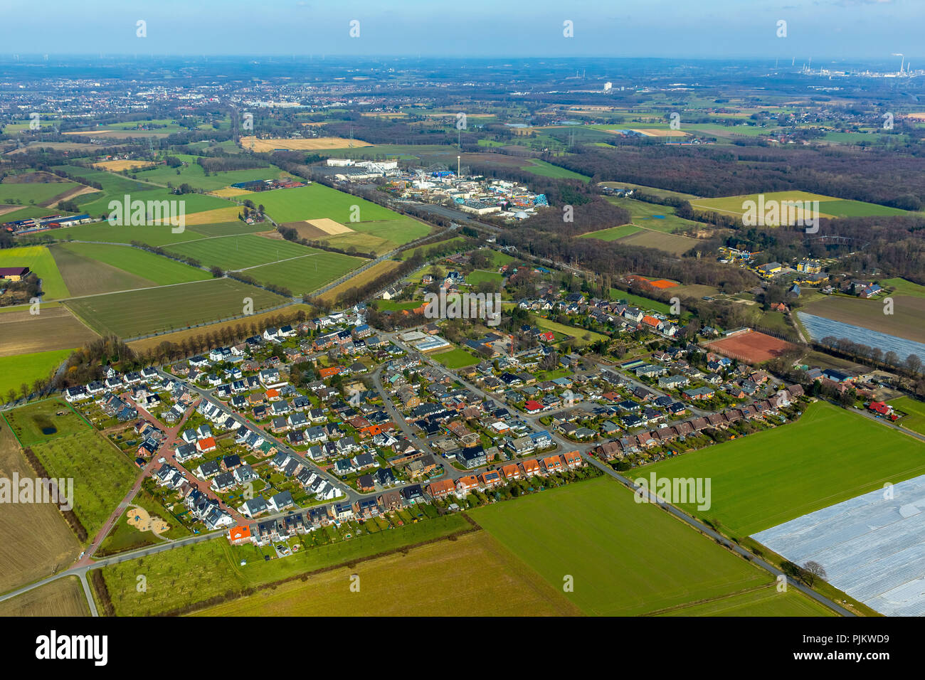 Feldhausen district of Kirchhellen, Bottrop, Ruhr area, North Rhine-Westphalia, Germany Stock Photo