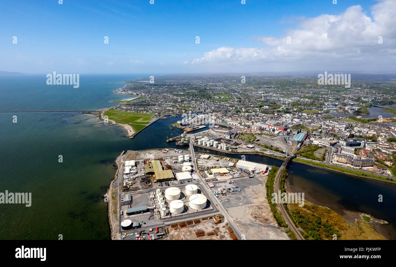 Galway Harbor, Galway Business Enterprise Park, The Docks, Galway, County Clare, Ireland, Europe Stock Photo