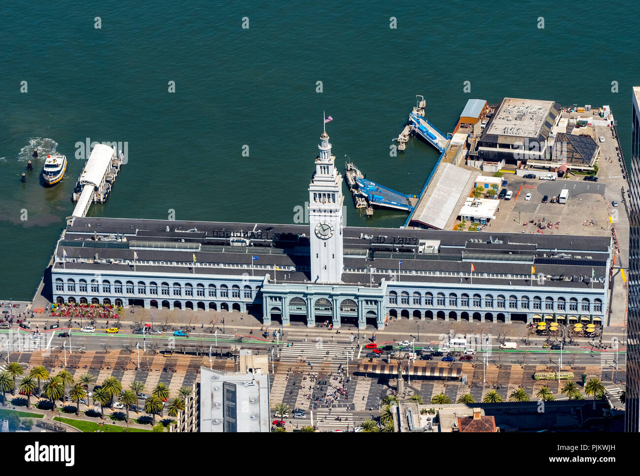 Ferry Building with Clock Tower, San Francisco, San Francisco Bay Area, United States of America, California, USA Stock Photo