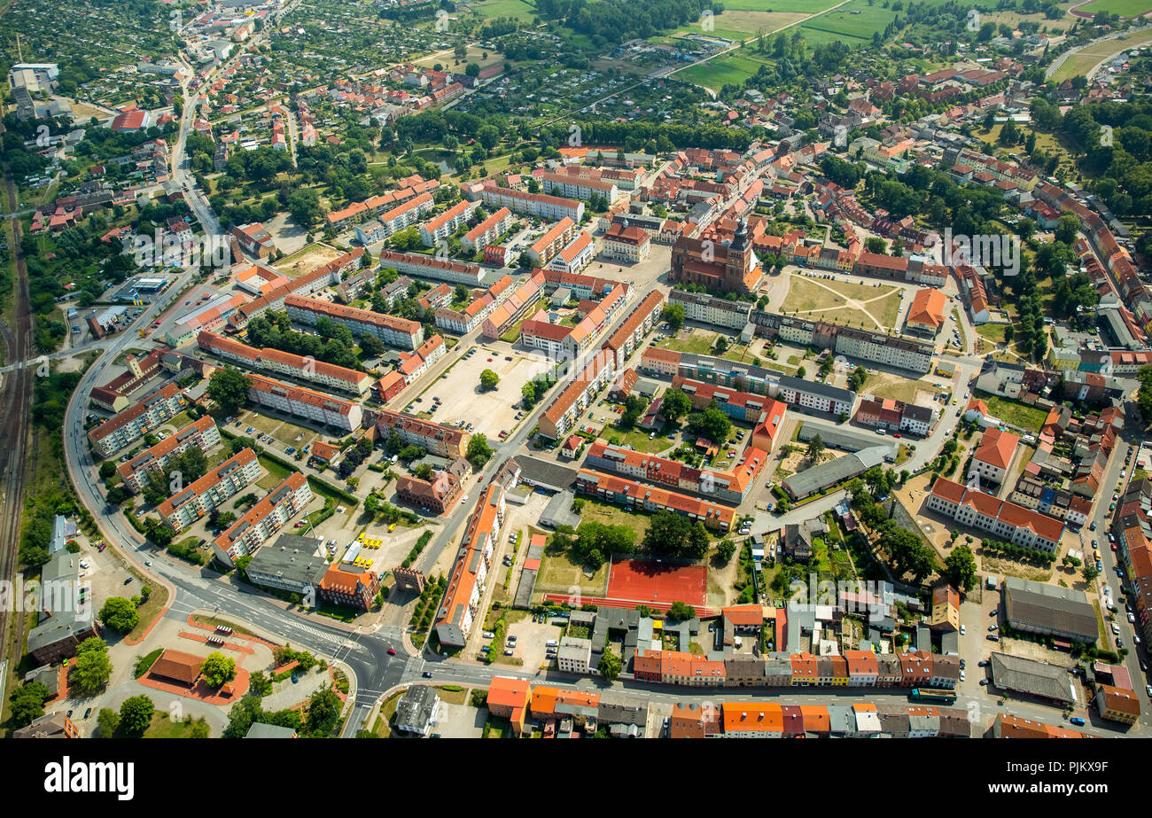Overview of the center of malchin hi-res stock photography and images ...