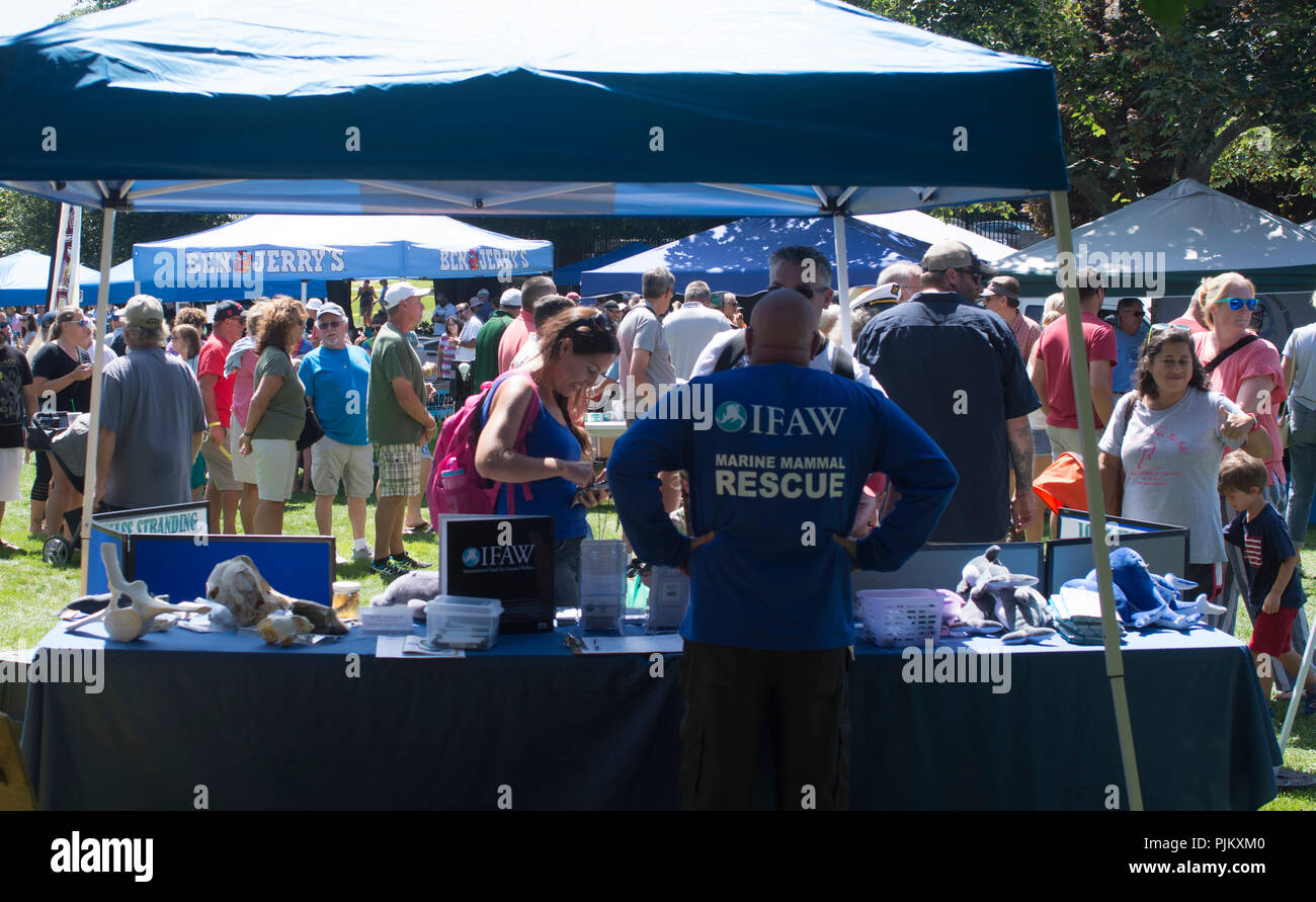 A Hyannis Rotary Club event in downtown Hyannis, Massachusetts on Cape Cod Stock Photo