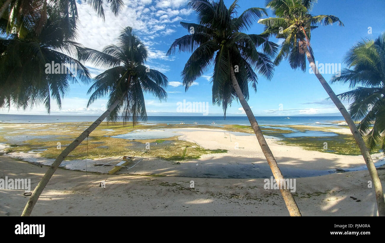 Sandy beach on Siquijor Island, Philippines Stock Photo