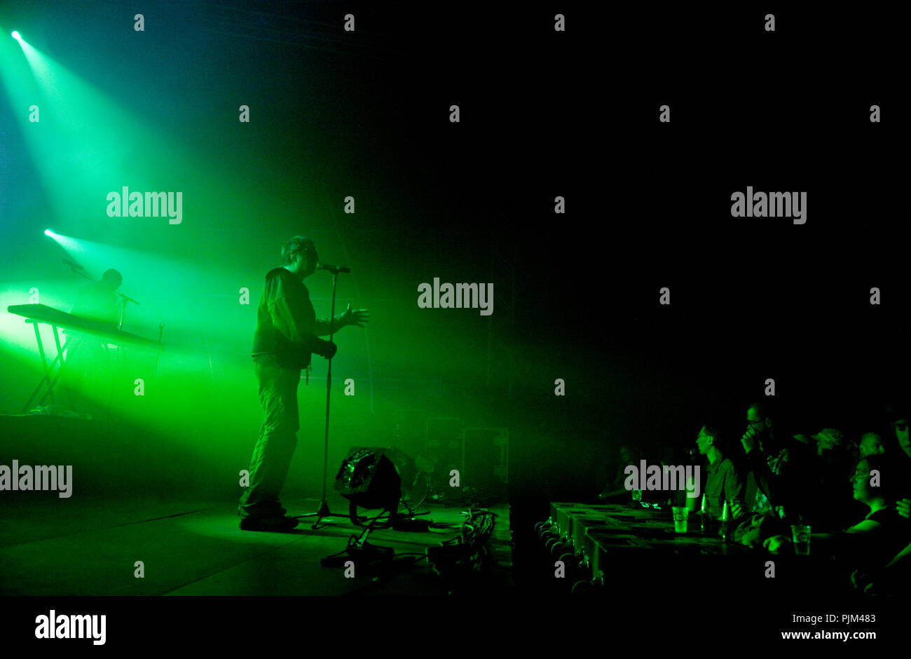 Belgian electronic music band Front 242 performing at the Strandfuif