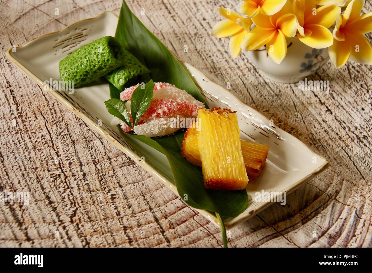 Jajanan Pasar, Traditional Indonesian Cakes Stock Photo