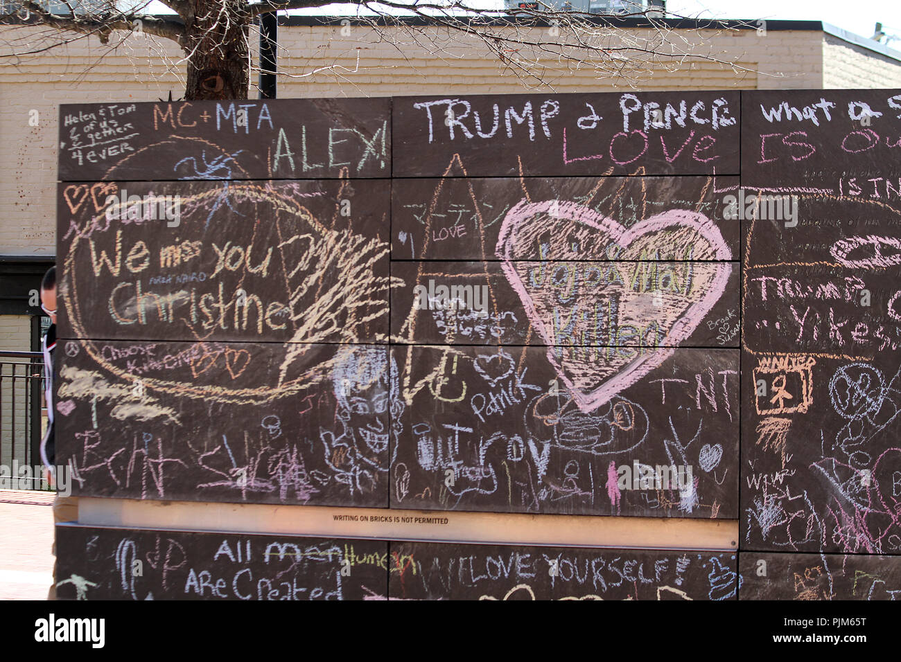 Chalk messages charlottesville hires stock photography and images Alamy