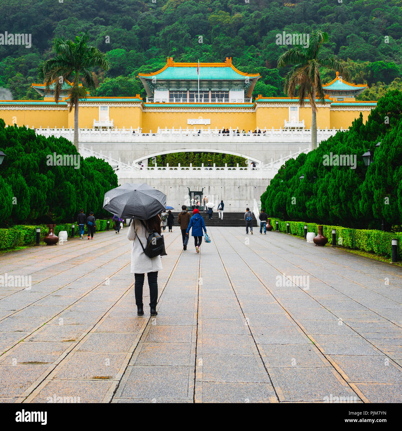 Exterior view of the National Palace Museum in Taipei Taiwan Stock Photo