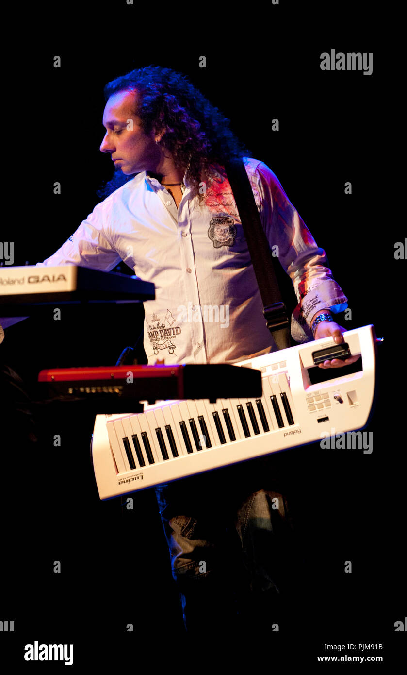 Concert of the Norwegian electronic music composer Glenn Main at the E-Live festival, in Oirschot (Holland, 27/10/2012) Stock Photo