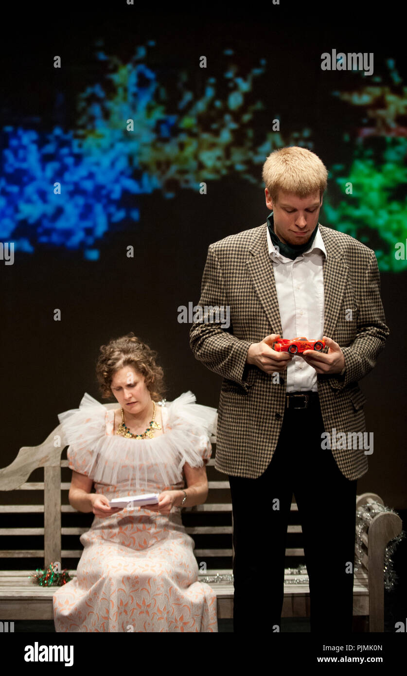 Theatre company De Dijlezonen playing 'Gelukzakken' from John Godber, directed by Frans Vanderschueren (Belgium, 24/04/2014) Stock Photo