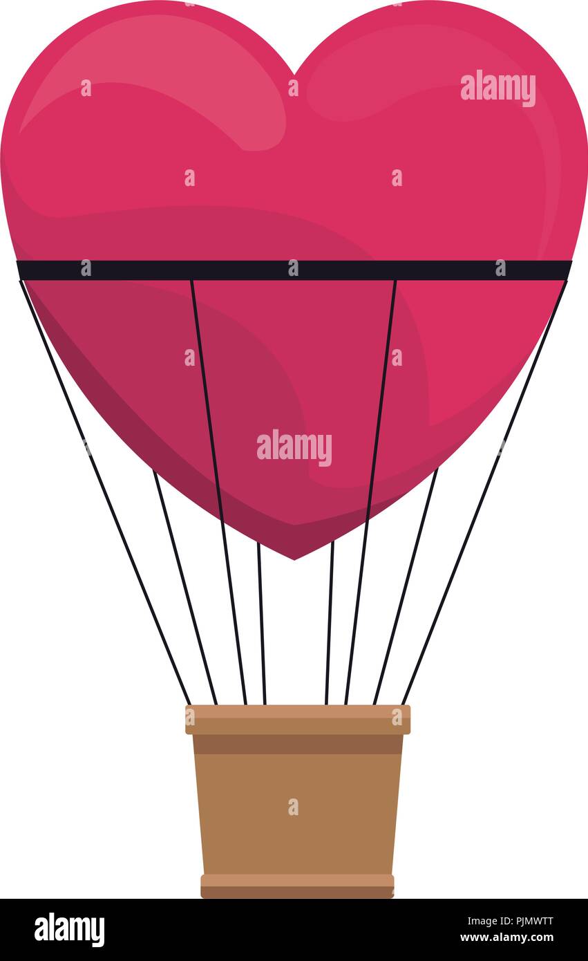 Hot air balloon heart shaped Stock Vector Image & Art - Alamy