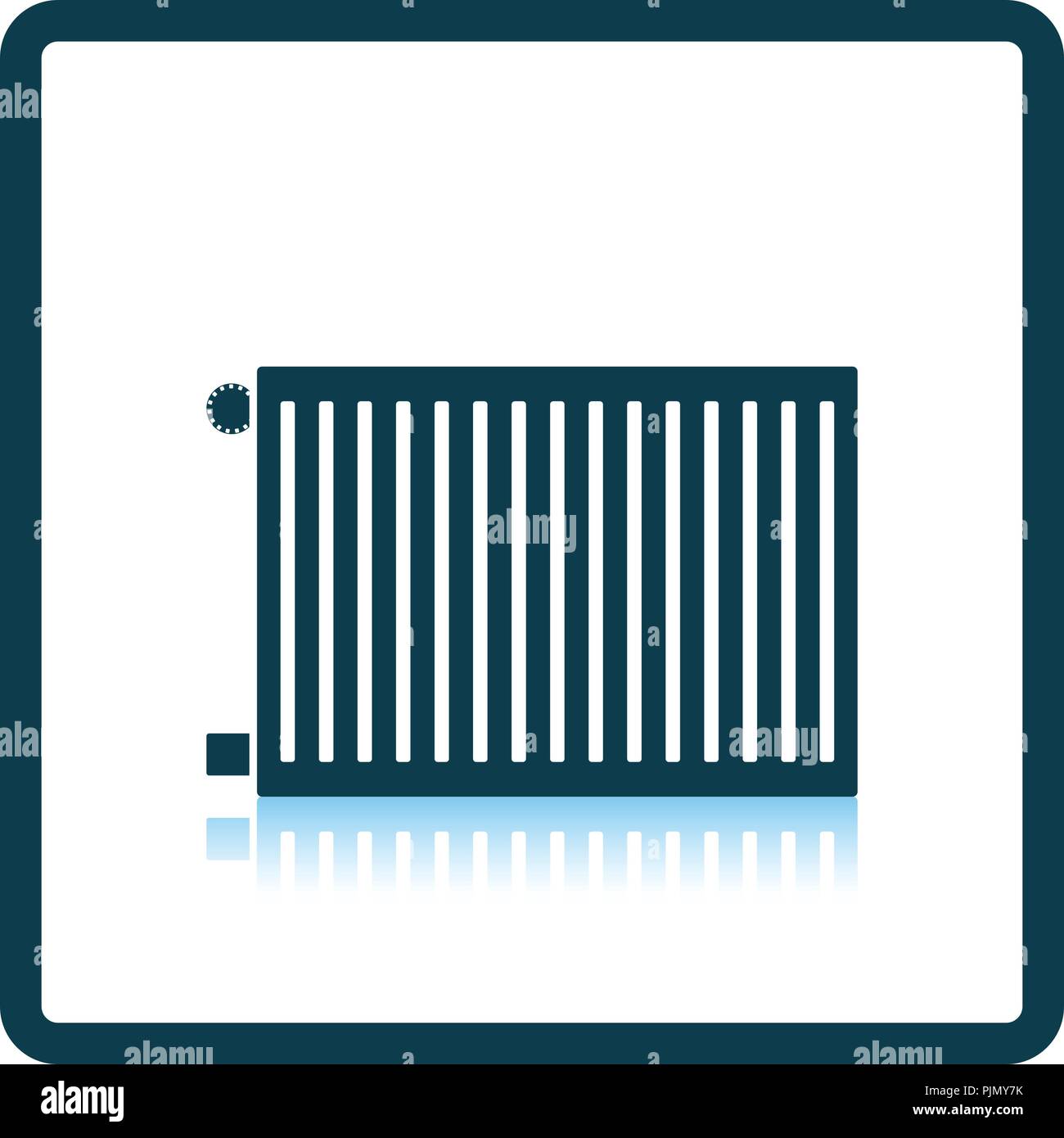 Icon of Radiator. Shadow reflection design. Vector illustration. Stock Vector