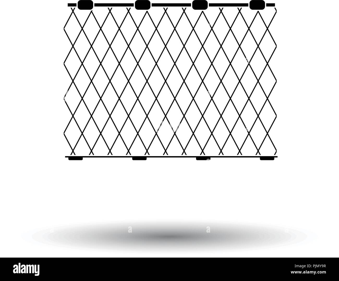 Icon of Fishing net . White background with shadow design. Vector ...