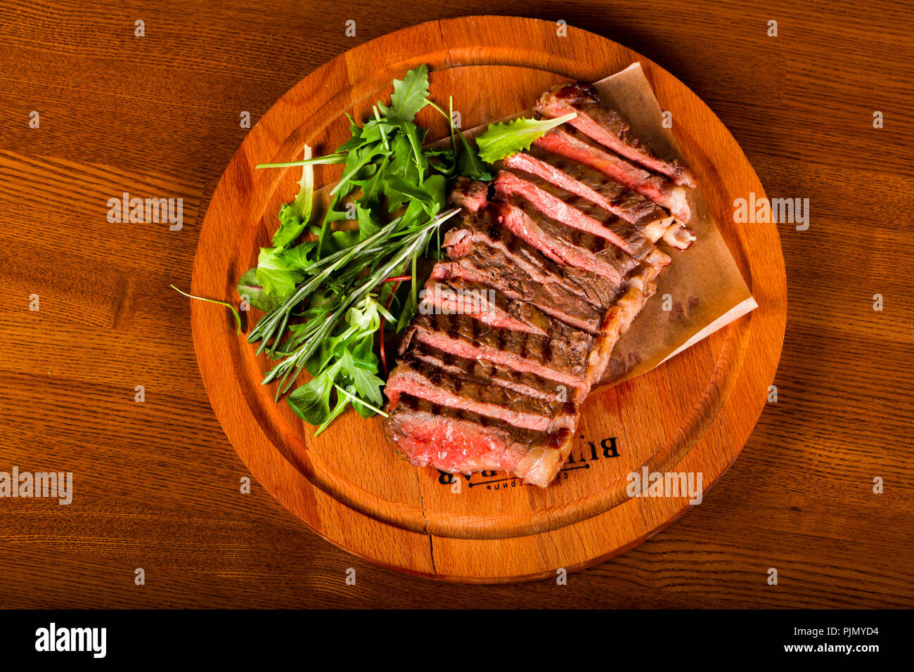 Beef steak with blood Stock Photo Alamy