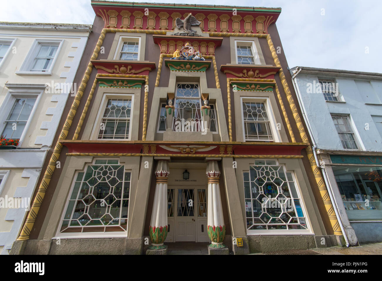 The Egyptian House on Chapel Street Penzance Stock Photo Alamy