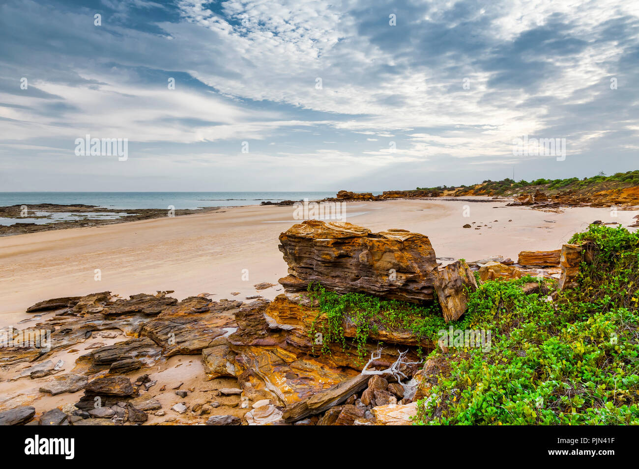 An admission of the wonderful coast of Broome, Australia, Eine Aufnahme der wunderschoenen Kueste von Broome, Australien Stock Photo