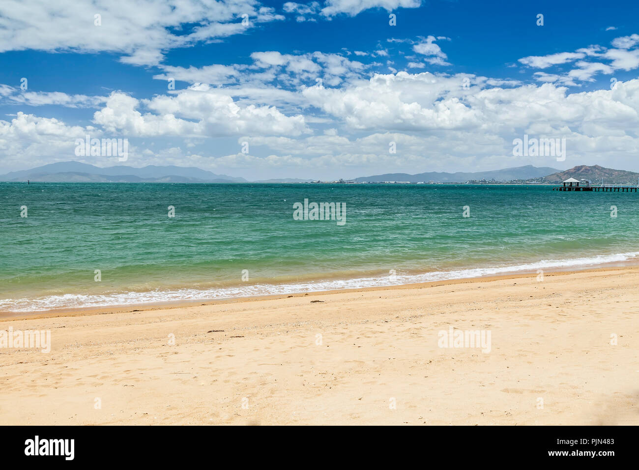 The nice beach of Magnetic Iceland in Australia, Der schoene Strand von Magnetic Island in Australien Stock Photo