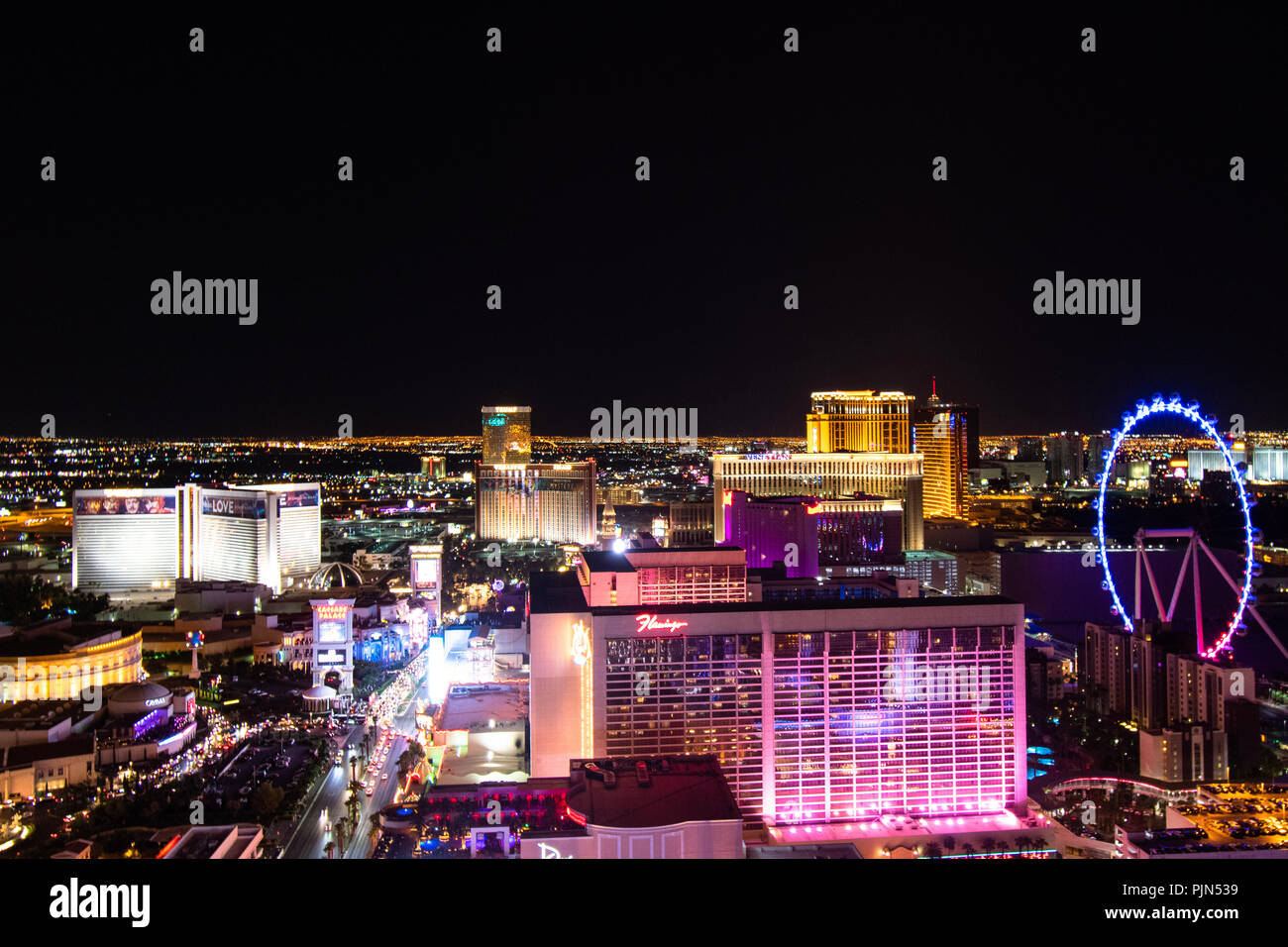Las Vegas city at night editorial stock photo. Image of night - 122114643