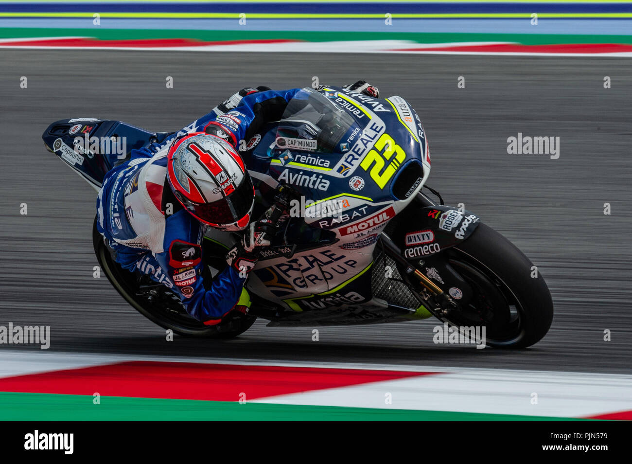 Misano Adriatico, Italy. 07th Sep, 2018. Christophe Ponsson during Friday FP2 in Misano Credit: Lorenzo Di Cola/Pacific Press/Alamy Live News Stock Photo