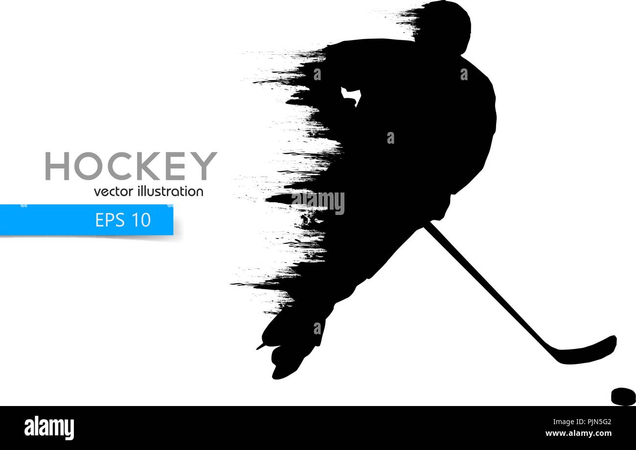 Premium Vector  Ice hockey player isolated vector silhouette ink