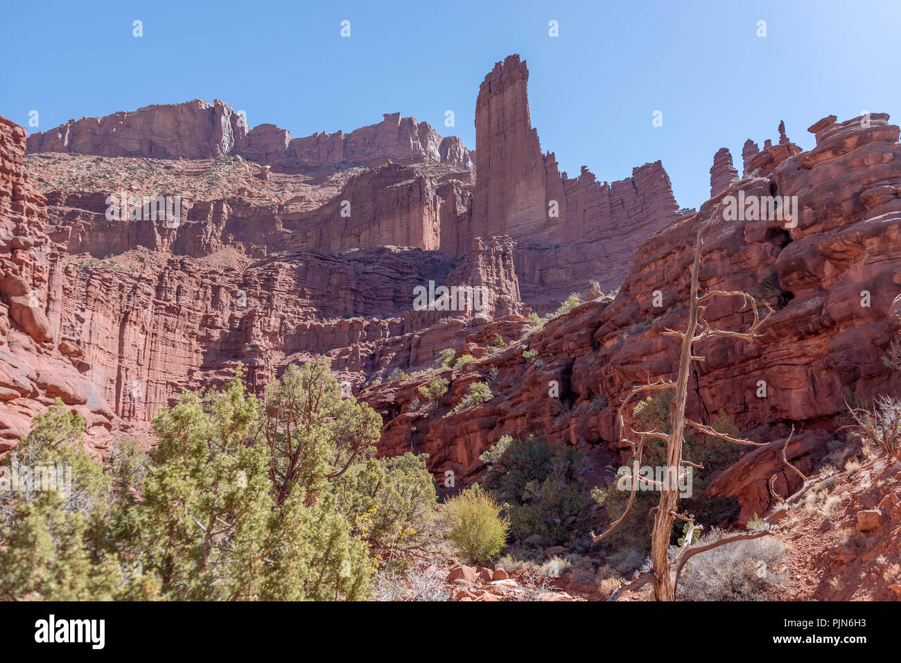 Fisher Towers and the Titan Stock Photo