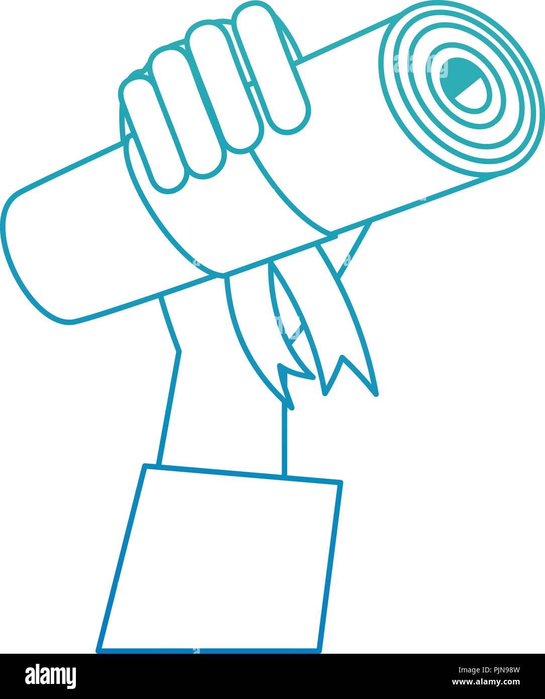 hand human with graduation diploma Stock Vector Image & Art - Alamy