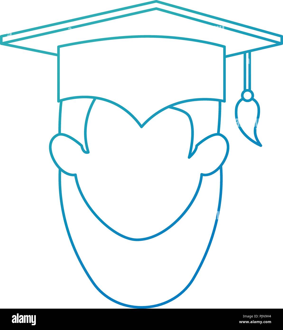 woman student graduated head avatar character Stock Vector Image & Art ...