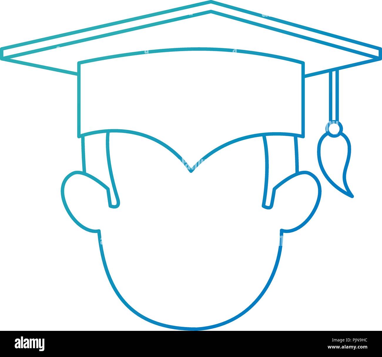 student graduated head avatar character Stock Vector Image & Art - Alamy