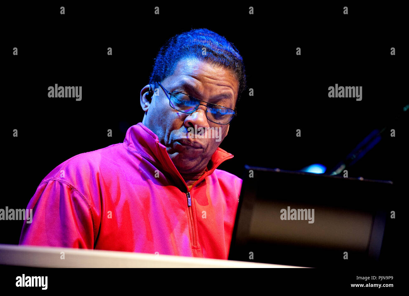 Jazz musician and legend Herbie Hancock in concert at the Bozar
