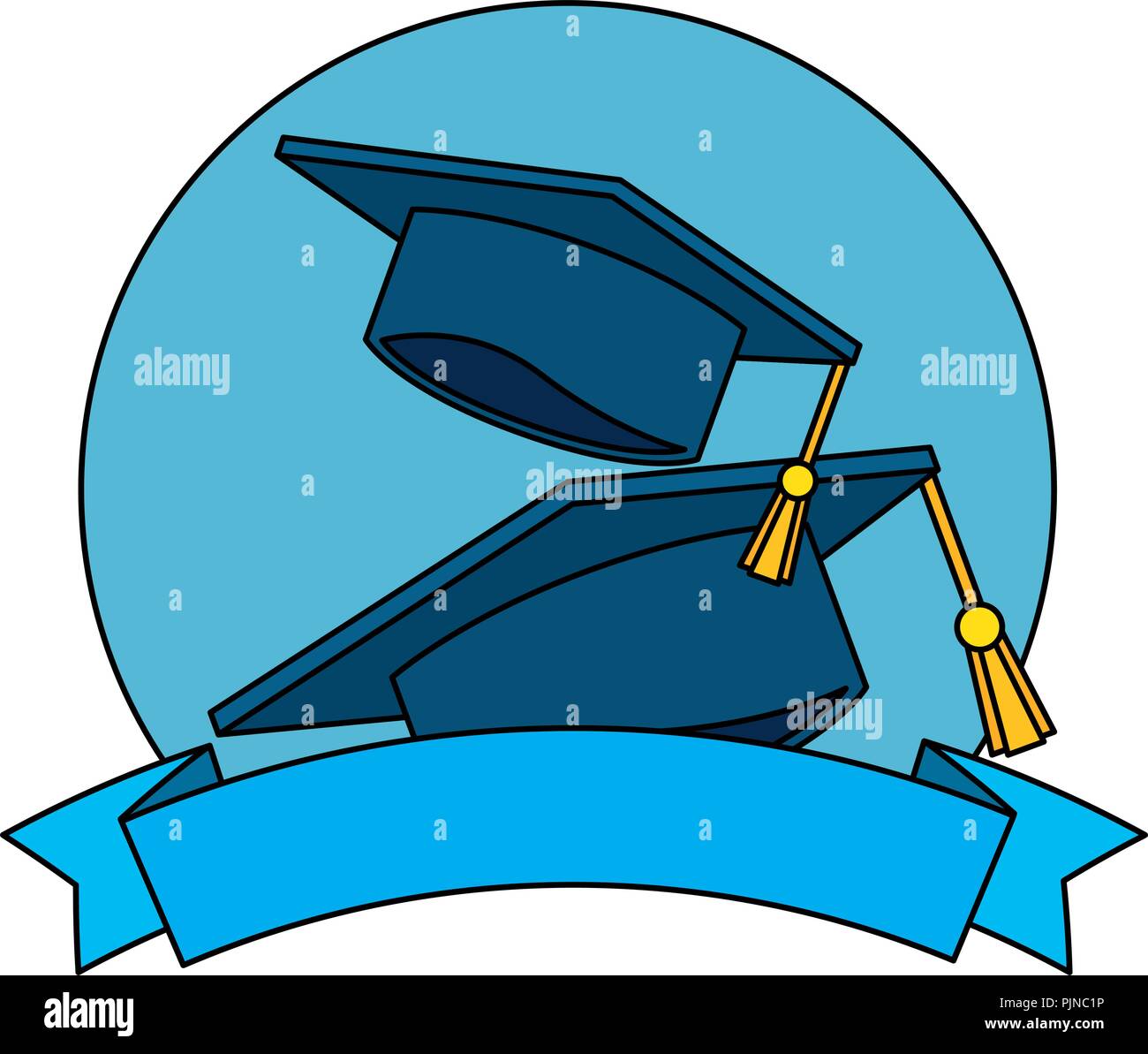 graduation hats with ribbon Stock Vector Image & Art Alamy