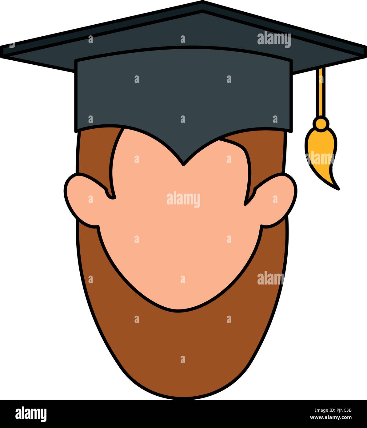woman student graduated head avatar character Stock Vector Image & Art ...
