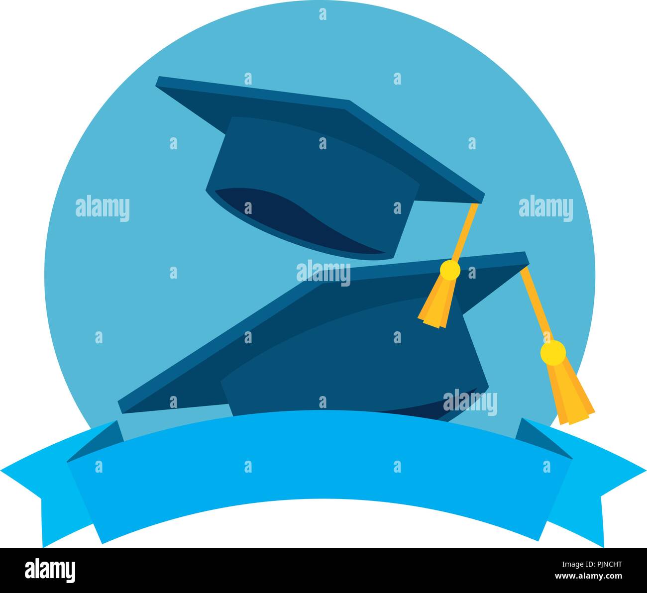 graduation hats with ribbon Stock Vector Image & Art Alamy