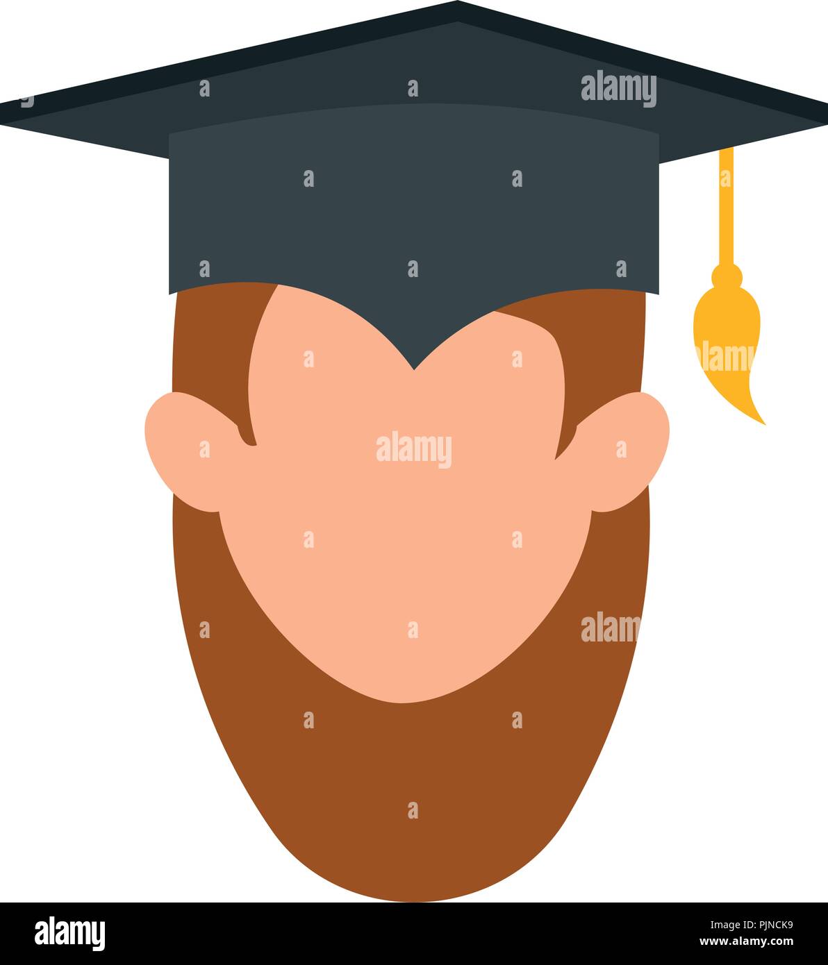 woman student graduated head avatar character Stock Vector Image & Art ...