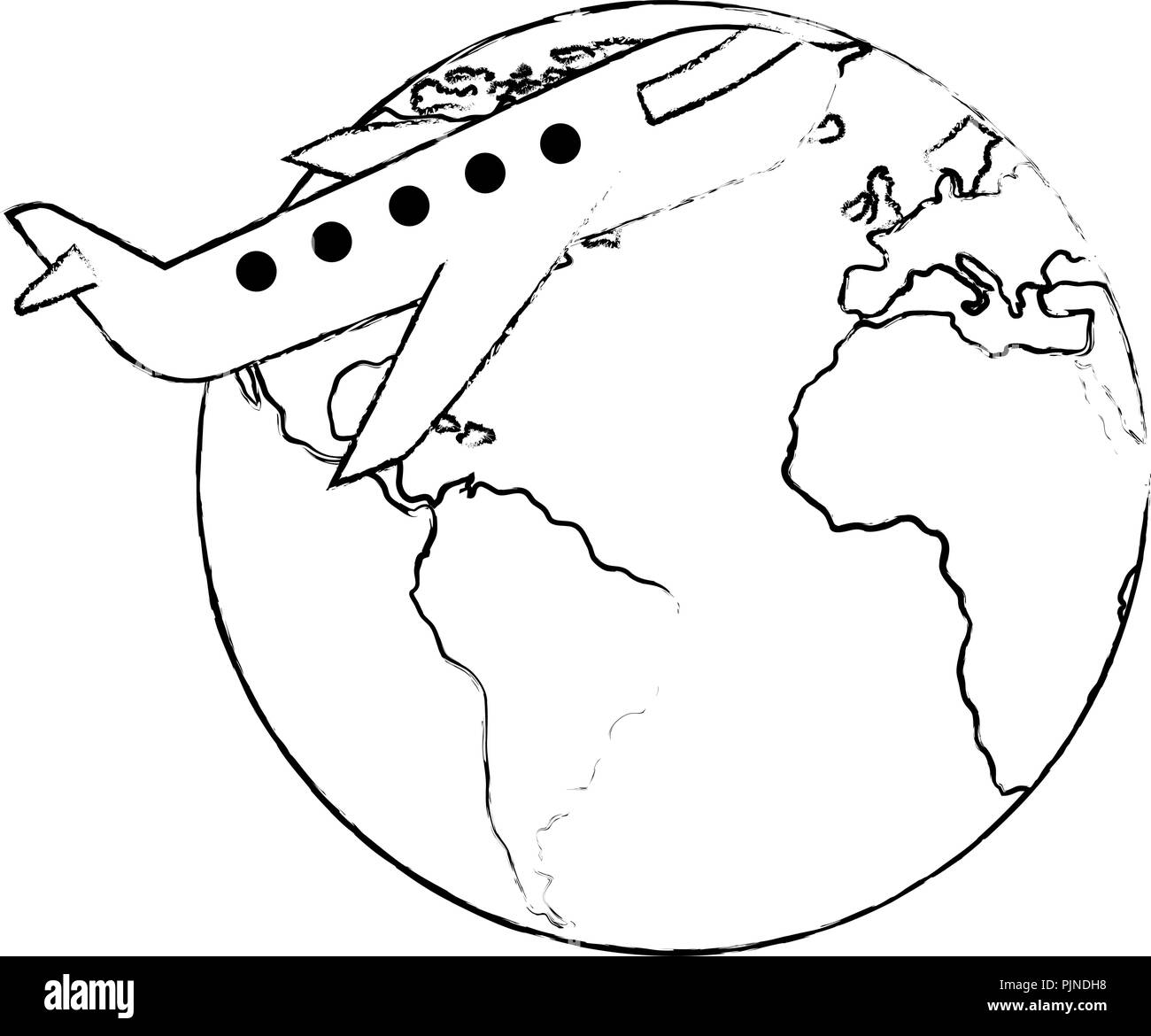 Traveling around the world Black and White Stock Photos & Images - Alamy