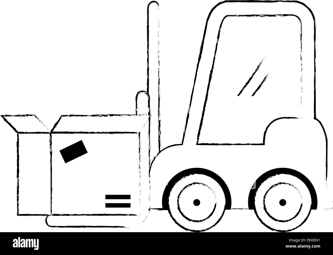 Hydraulic forklift Black and White Stock Photos & Images Alamy