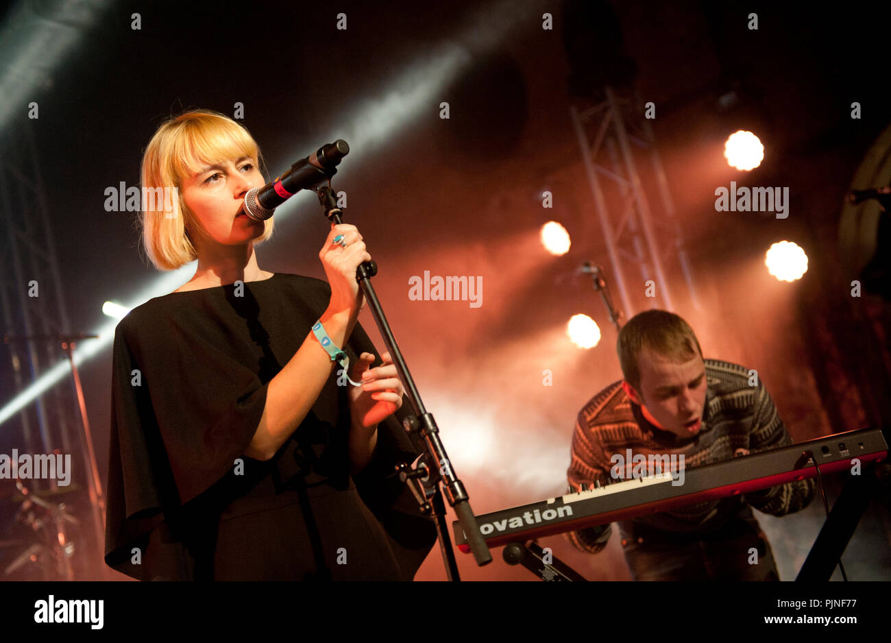 Belgian electronic music band Hydrogen Sea performing at the Radio 1  Sessies, in Antwerp (Belgium, 18/11/2015 Stock Photo - Alamy